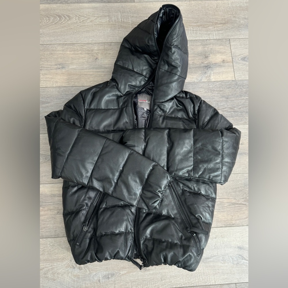 Duvetica
Men's Black Dionisio Leather Down Jacket